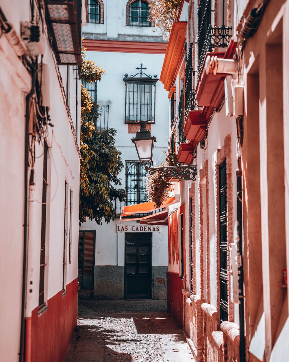 A narrow street in Seville